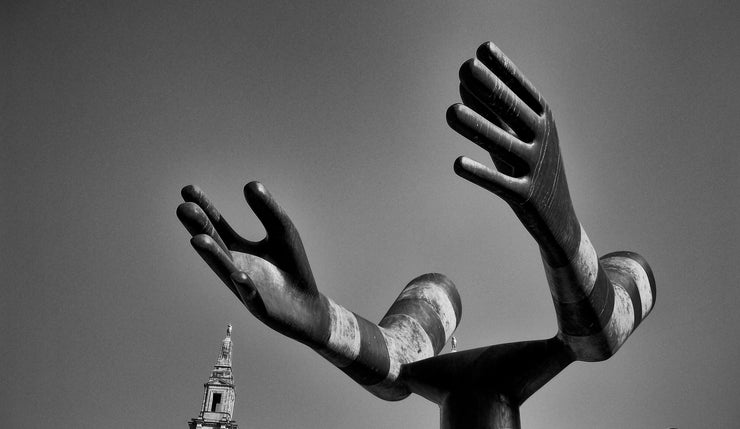 Both Arms Sculpture, Millennium Square, Leeds