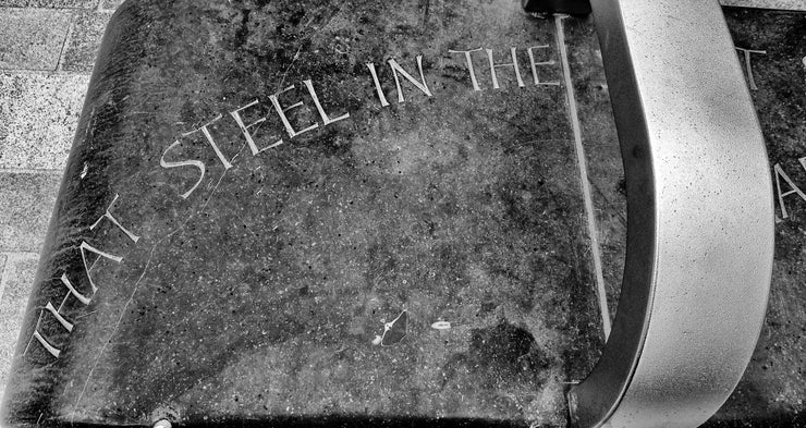 Steel Inscription, Sheffield City Centre