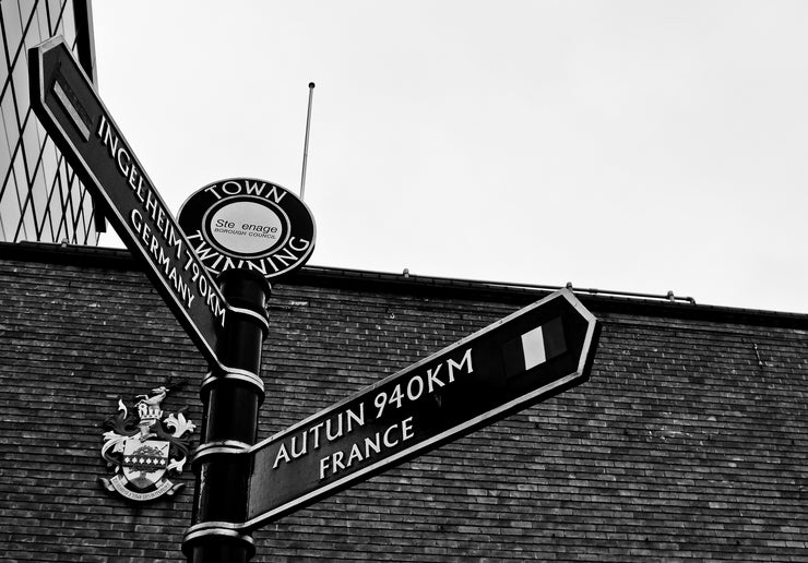 Street Signs in Stevenage Town Centre