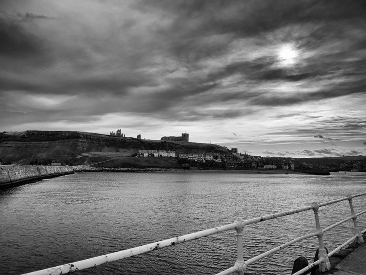 Views across the River Ask toward the Abbey in Whitby