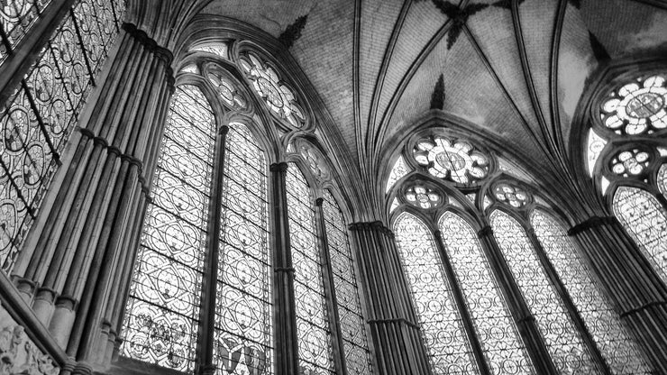 Windows inside Salisbury Cathedral