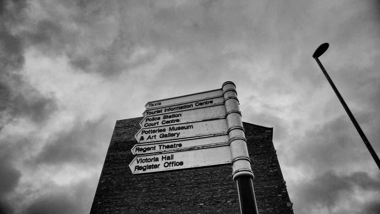 Street Signs in Stoke on Trent City Centre