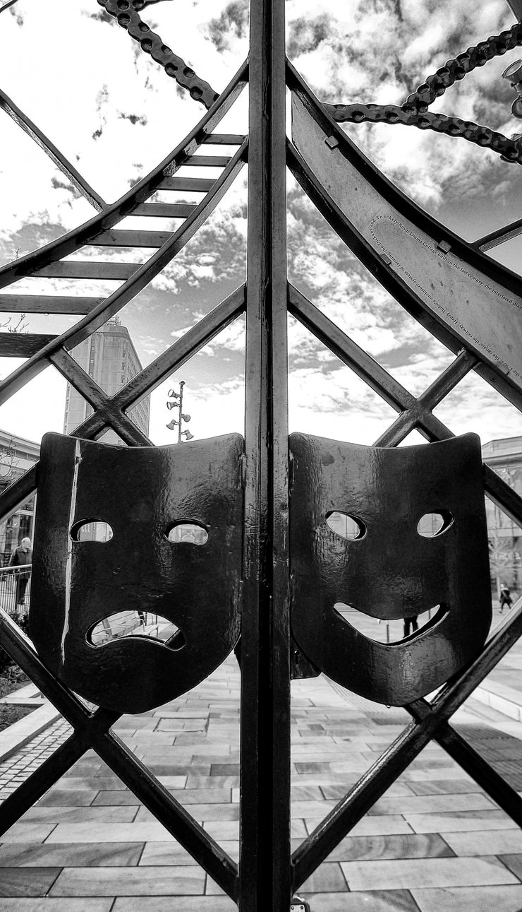 Theatre Masks in Woking Town Centre